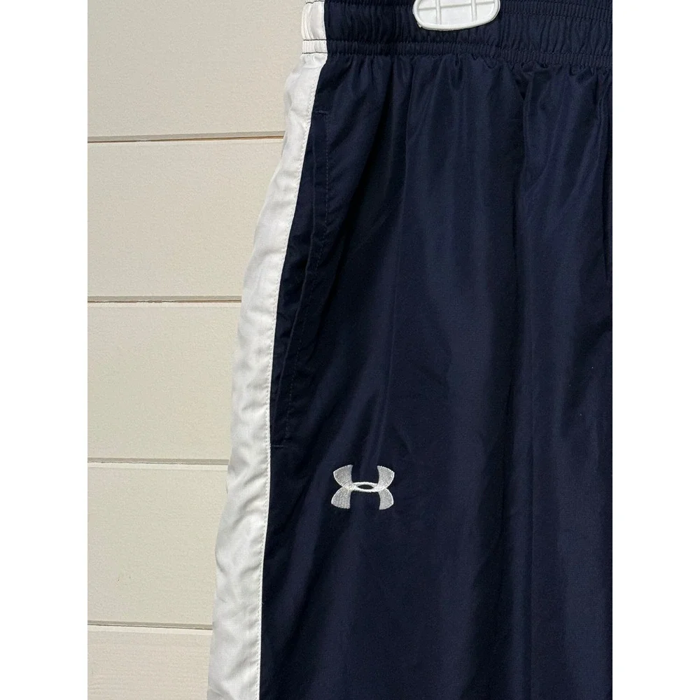 Under Armour Men Navy White Athletic Track Pants Joggers Size Large‎